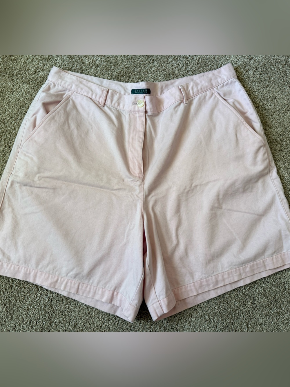Ralph Lauren Light Pink High-Waist Shorts